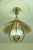 Opaline Glass and Brass Pendant Lamp by Hans Bergström for Asea Belysning, 1940s For Sale - Image 6 of 11