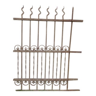 Antique Victorian Iron Gate Window Garden Fence Architectural Salvage Door #313 For Sale