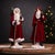 2020s Flocked Santa Figurine with Hood and Staff (Set of 2) For Sale - Image 5 of 5