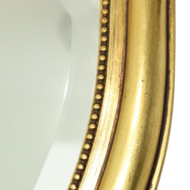 French Gold Leaf Gilded Crested Mirror, 1950s For Sale - Image 10 of 15