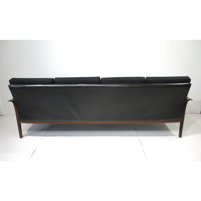 Knut Saeter Rosewood Upholstered Sofa for Hans Olsen Norway For Sale - Image 10 of 13