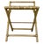 Ornamental & Decorative Materials Vintage Mid-Century Faux Bamboo & Faux Leather Folding Luggage Rack For Sale - Image 7 of 13