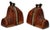 Outstanding Original Pair of Antique Spanish Colonial Hand Carved Wood & Wrought Iron Bedoya Stirrups - Circa 1800s For Sale - Image 11 of 18