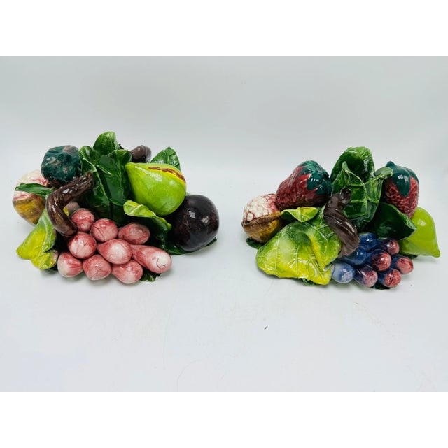 1970s Italian Vintage Fruit Candle Holders , a Pair For Sale - Image 5 of 6
