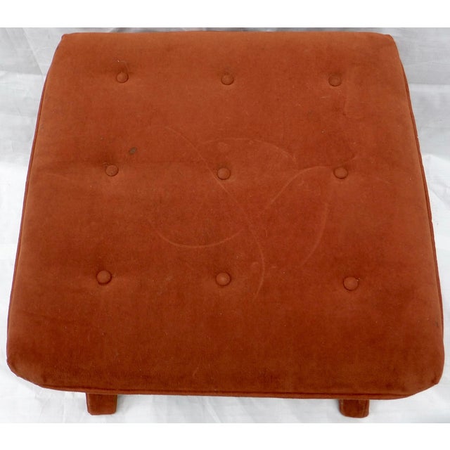 Mid Century Burnt Orange XBase Footstool Chairish