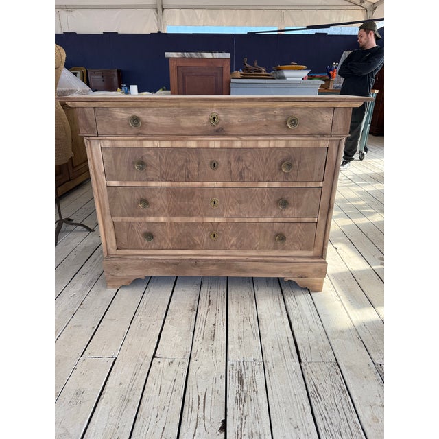 19th Century French Louis Philippe Bleached Chest of Drawer / Commode For Sale - Image 12 of 12