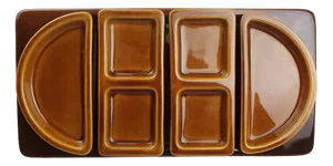 Italian Brown Glazed Ceramic Appetizer Dishes by F. Bettonica for Gabbianelli, 1965, Set of 5