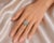 Art Deco Late 19th Century Size 5.75 14K White Gold Filigree Yellow Diamond Hearts Heart Ring Band For Sale - Image 3 of 3