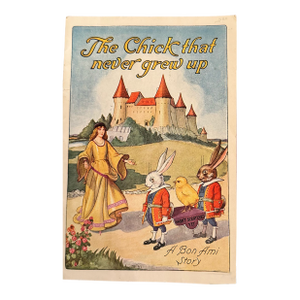 1926 Bon Ami “The Chick That Never Grew Up” Illustrated Advertising Booklet With Antique Easter Die-Cut