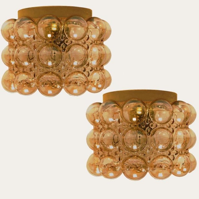 Amber Glass Flush Mount from Helena Tynell, 1960 For Sale - Image 13 of 14