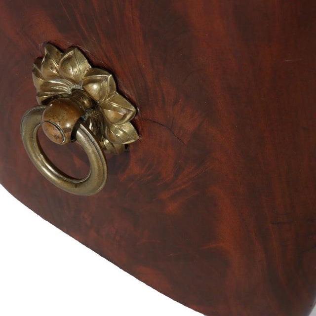 Antique American Empire Classical Flame Mahogany Sideboard, Bronze Pulls, C1840 For Sale - Image 11 of 18