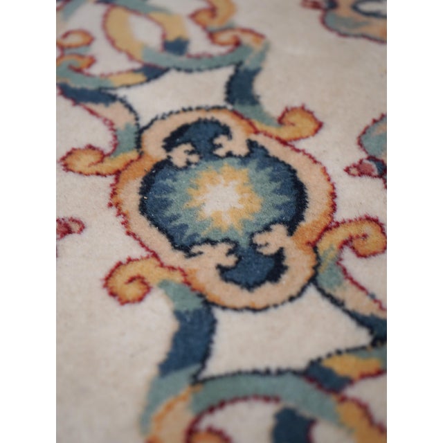 Traditional Vintage Multi Medallion 9’ X 13’ Cream Field Oriental Rug For Sale - Image 3 of 11