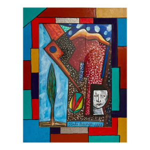 Italo Scanga, Italian Neo Figurative Pop Art Painting Italo Scanga Artist Frame Memphis