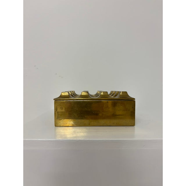 Metal Swedish Ultima Brass Ashtray from Bo Ljungberg & Holger Bäckström, 1960s For Sale - Image 7 of 8