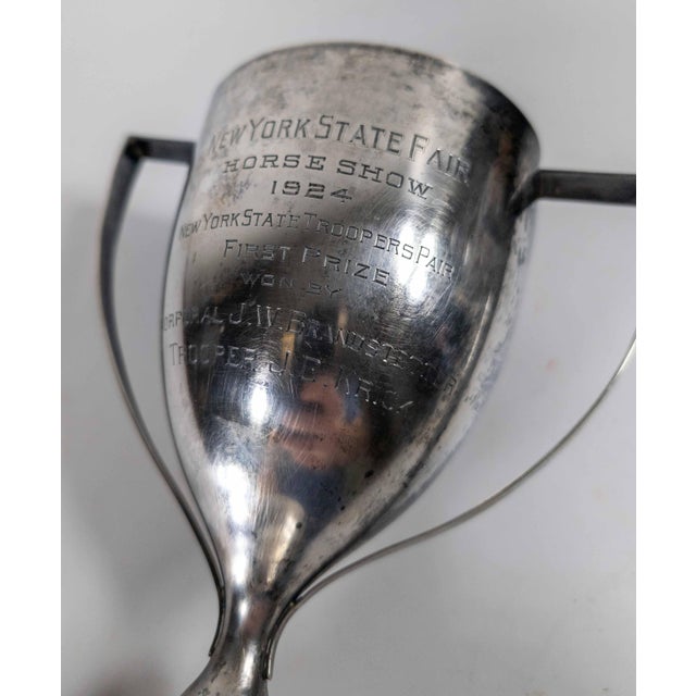 1920's Sterling Silver New York State Fair Trophy for Horse Riding State Troopers For Sale - Image 12 of 15