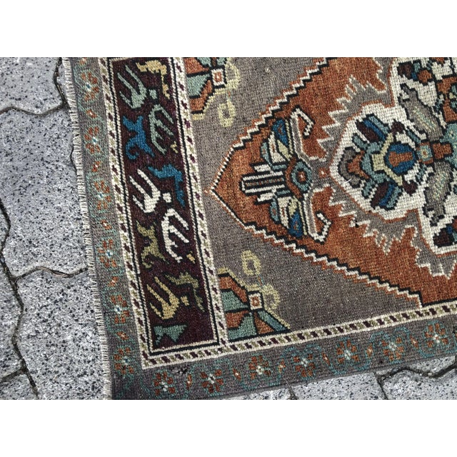 1960s 1960s Handknotted Anatolian Floral Area Rug For Sale - Image 5 of 6