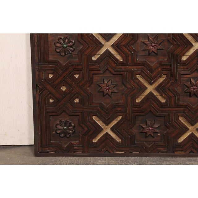 18th C Spanish Wall Panel W/ Geometric Design For Sale - Image 9 of 9