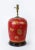 1990s Red Hand Painted Flower Table Lamp For Sale - Image 5 of 10