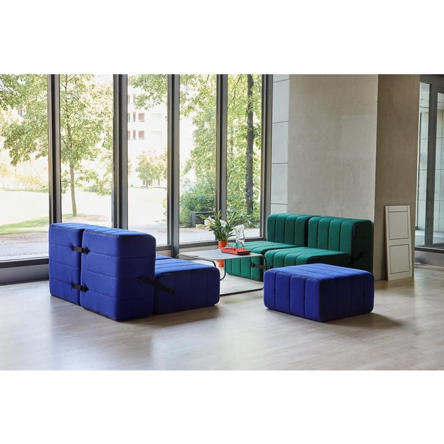Curt Modular Set - Flexible 3-Seater - Jet - 9108 (Brown) by Ambivalenz, Set of 6 For Sale - Image 4 of 5