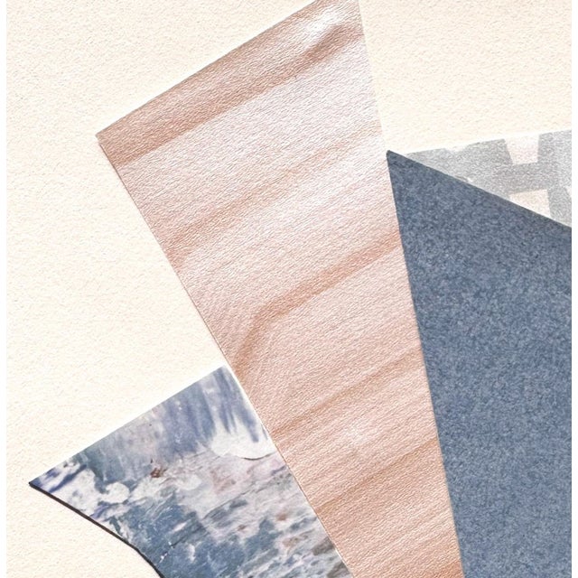 2020s "Im Blue 5" Original Mixed-Media Collage on Paper by Zac Woodie For Sale - Image 5 of 8