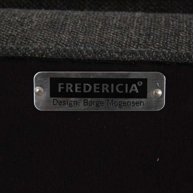 2202 Stool in Gray Fabric by Børge Mogensen For Sale - Image 11 of 13