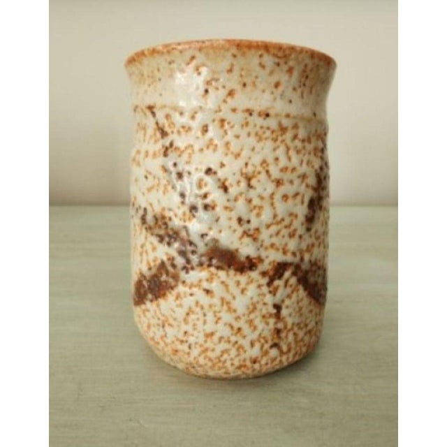 1970s 1970s Brutalist Studio Pottery Shino Glaze Vessels - Set of 5 For Sale - Image 5 of 13