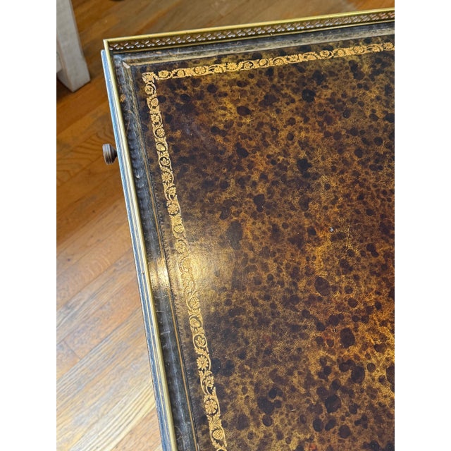 Black Mid-20th Century Chinoiserie & Faux Tortoiseshell Tray-Top Side Tables With Park Avenue Provenance - A Pair For Sale - Image 8 of 18
