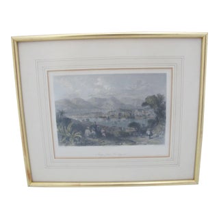 China View Amoy From the Ko Long Soo Antique 19thc Thomas Allom Steel Engraving For Sale