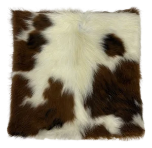 18x18 Tri-Color Premium Long-Haired Colombian Cowhide Pillow Cover – Handcrafted by Pablo Sota Designs