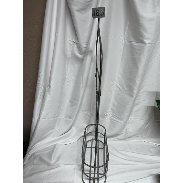 Early 20th century, this industrial metal swimming locker mannequin was used in Public Bathhouses and Swimming areas to...