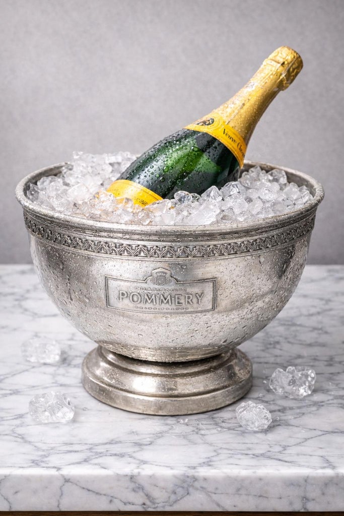 CHAMPAGNE POMMERYポメリーシャンパンクーラー French Pommery Multi Bottle Champagne Cooler | Chairish