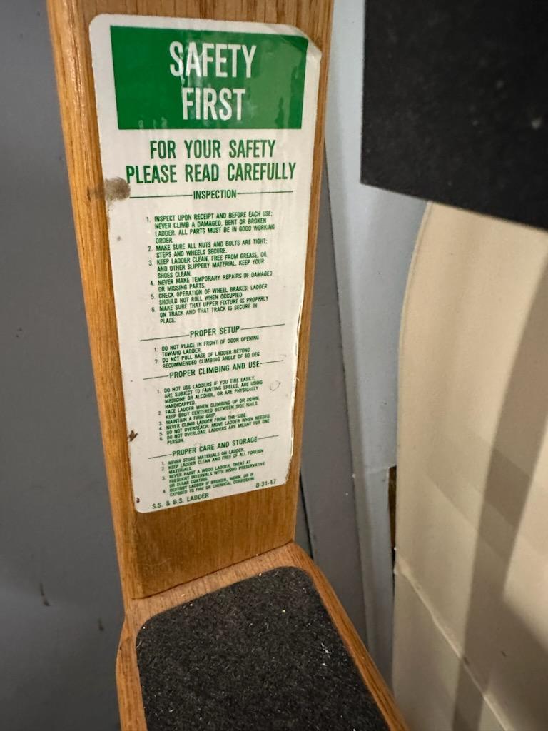 Fredbeck Aluminium Rolling Library Step Ladder 120" With