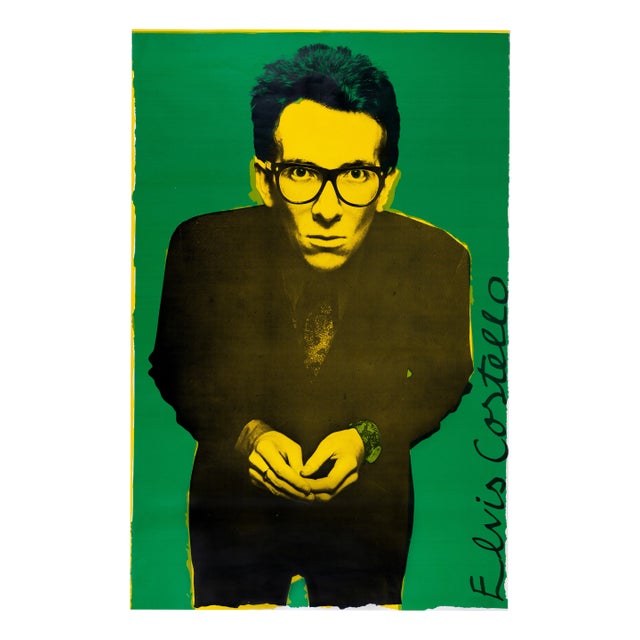 Elvis Costello Stiff Records UK Tour Poster by Barney Bubbles, 1977 For Sale