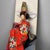 Textile Vintage Japanese Geisha Figures on Shikishi Panels, 1950s, Set of 5 For Sale - Image 7 of 18