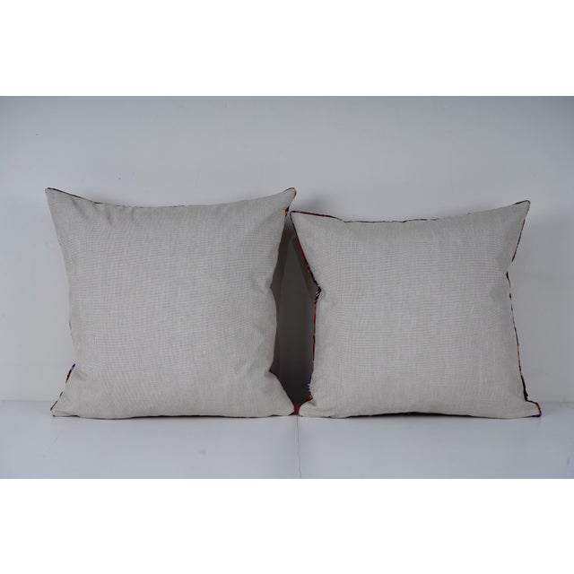 Turkish Rug Pillow Covers - A Pair For Sale - Image 4 of 4