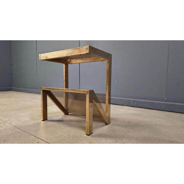 Brass Magazine Rack attributed to Belgochrom, 1970s For Sale - Image 4 of 10