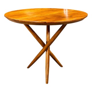 Sculptural Three-Legged Side Table in Ivory Wood, Brazilian Modern, 1950s For Sale