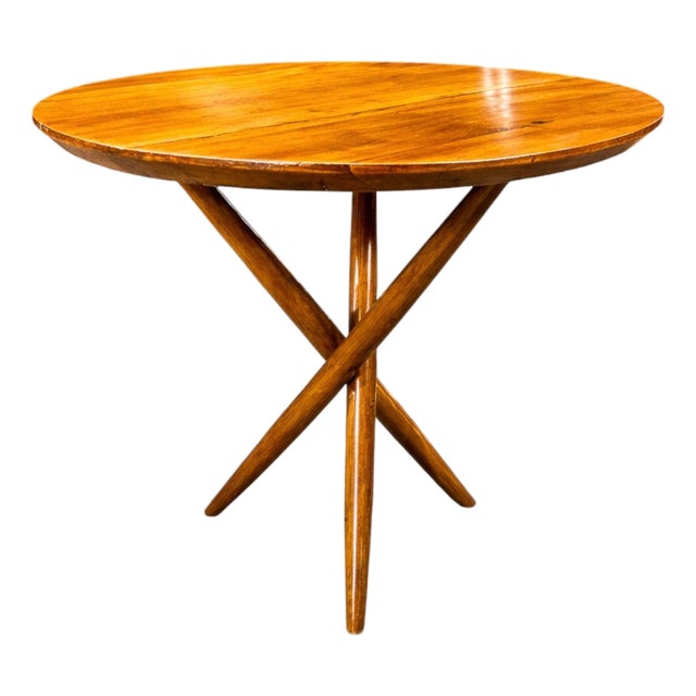 Sculptural Three-Legged Side Table in Ivory Wood, Brazilian Modern, 1950s For Sale