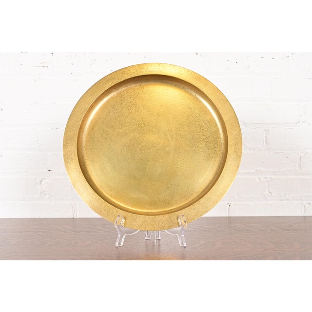 Tiffany Studios New York Bronze Doré Large Charger Plate or Tray For Sale - Image 9 of 9