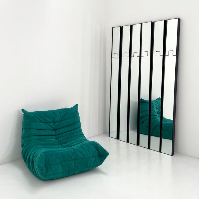 Black Mirrors with Coat Racks and Light by Luciano Bertoncini for Elco, 1970s, Set of 6 For Sale - Image 8 of 11