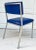 Mid-Century Modern Vintage Bright Blue and Steel Modern Chair For Sale - Image 3 of 12
