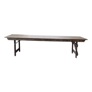 Pine Farmhouse Folding Table, 1950s For Sale