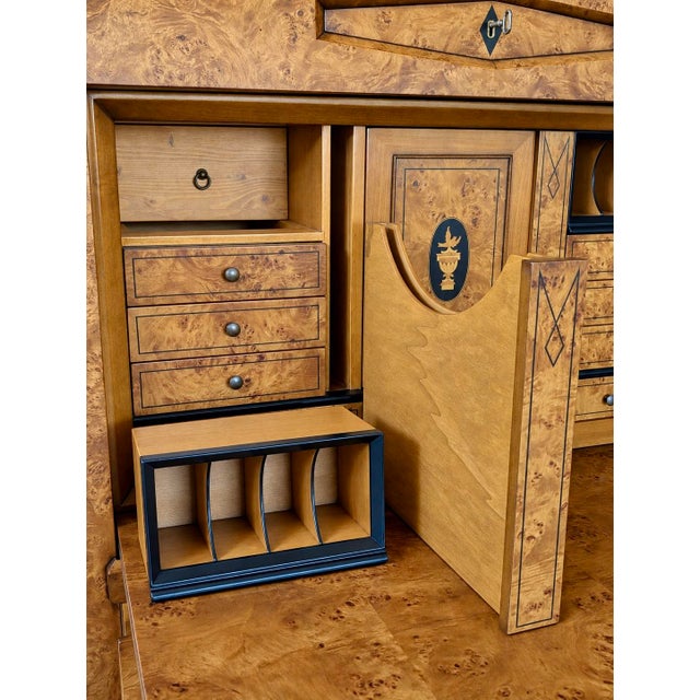 Cinnamon Late 20th Century William Switzer Austrian Biedermeier Secretary Desk Chest For Sale - Image 8 of 14