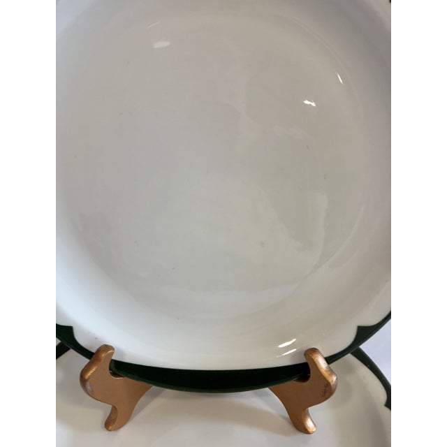 Green Vintage McNicol China Green Rim Restaurant Ware Plates, Set of 3 For Sale - Image 8 of 13