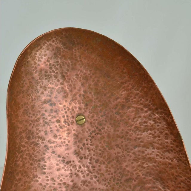 Kidney Shape Copper Decorative Bowl, 1950s For Sale - Image 13 of 15
