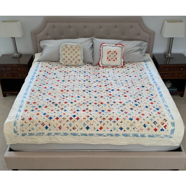 Celebrate American craftsmanship and history with this exceptional handmade quilt created in 1976 to commemorate the...