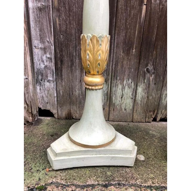 19th Century French Carved Wood Floor-Standing Candlesticks, Set of 2 For Sale - Image 6 of 8