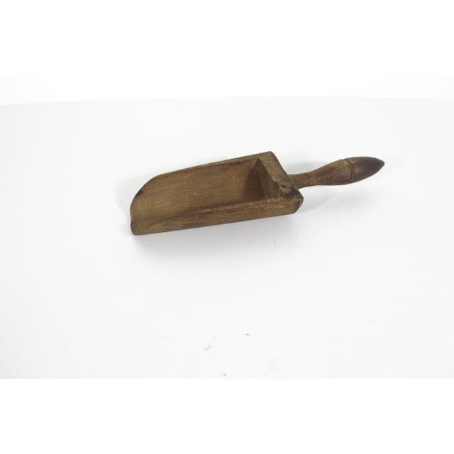 Farmhouse Antique Wood Kitchen Scoop For Sale - Image 3 of 8