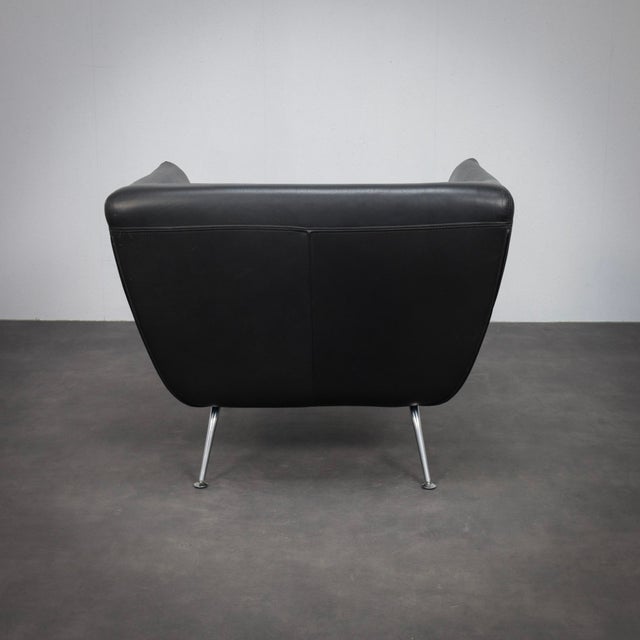 Vintage Leather Lounge Chair by Stefan Steenkist for Young International, Netherlands, 1990s For Sale - Image 4 of 11