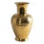 Vintage Ribbed Brass Vase For Sale